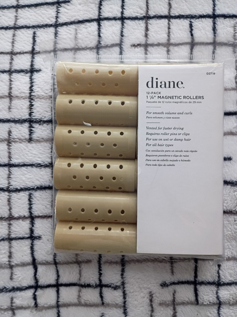 Diane 12 Pack 1 - 1/8 Magnetic Hair Curlers BRAND NEW